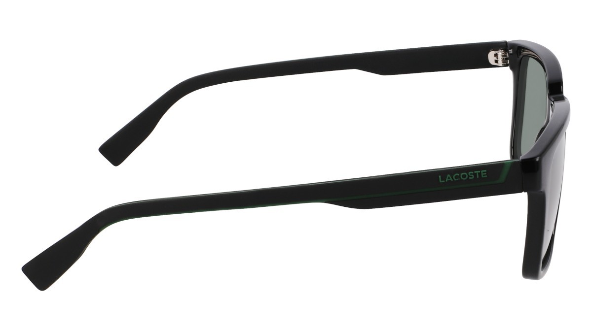 Sunglasses Lacoste L6032S (001) color black shape rectangle lenses solid green