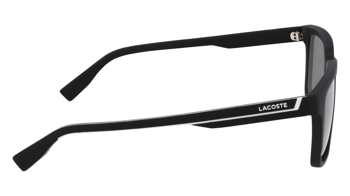 Sunglasses Lacoste L6032S (002) color matte black shape rectangle lenses smoke