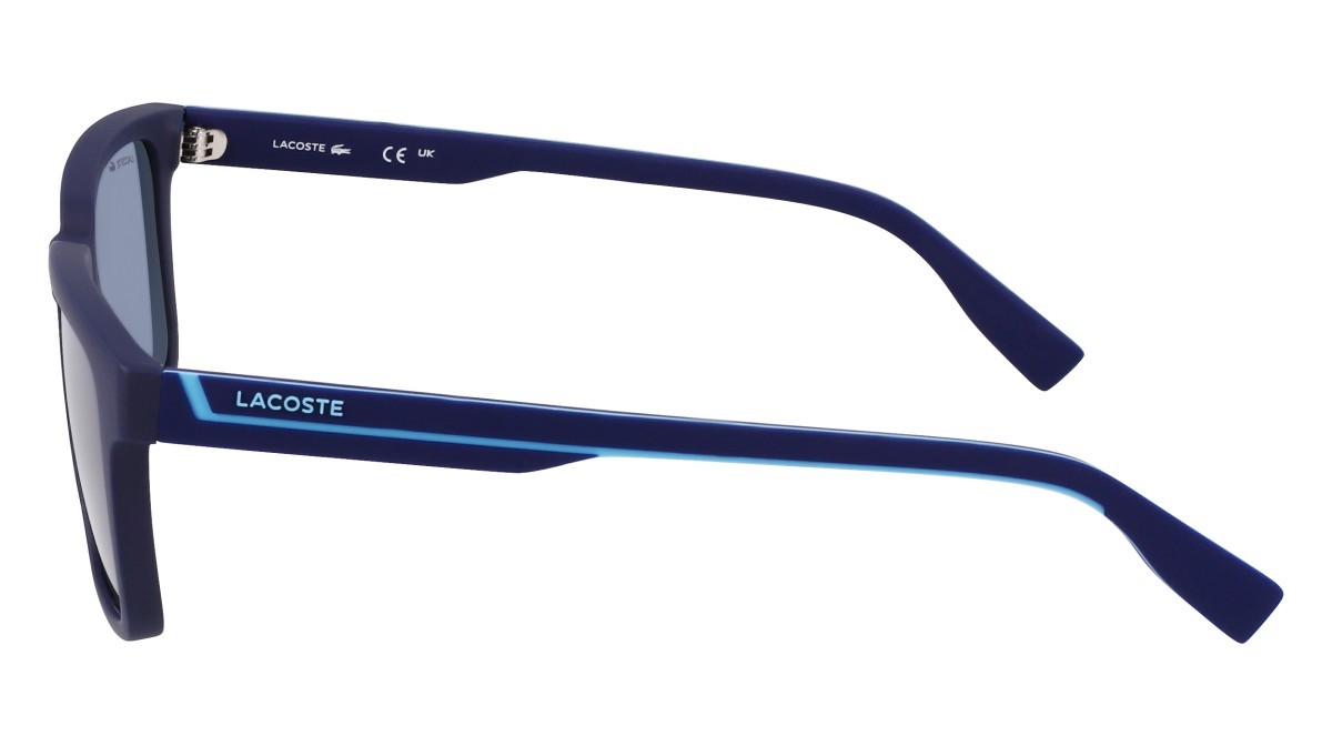 Occhiali da sole Lacoste L6032S (424) colore matte blue forma rettangolare lenti solis blue