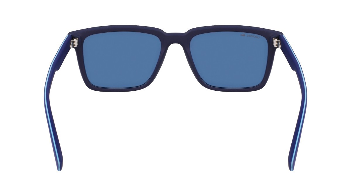 Occhiali da sole Lacoste L6032S (424) colore matte blue forma rettangolare lenti solis blue