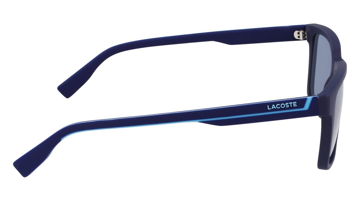 Occhiali da sole Lacoste L6032S (424) colore matte blue forma rettangolare lenti solis blue