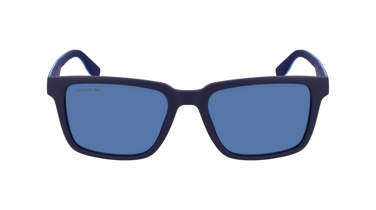 Occhiali da sole Lacoste L6032S (424) colore matte blue forma rettangolare lenti solis blue