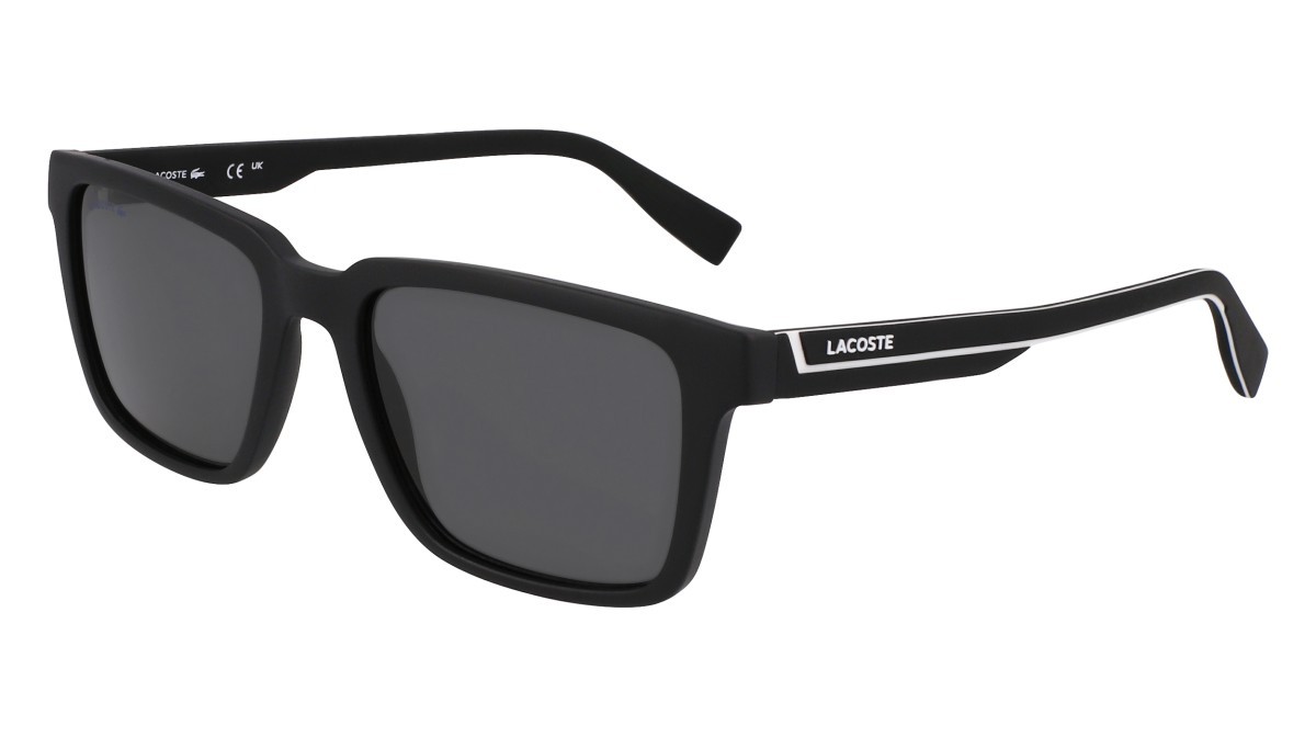 Sunglasses Lacoste L6032S N (002) color matte black shape rectangle 