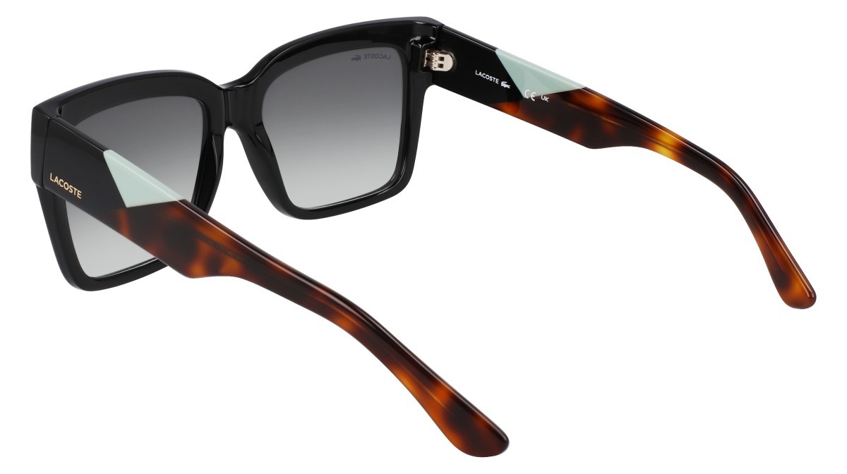 Sonnenbrillen Lacoste L6033S (001) farbe black form rechteckig gläser gradient green