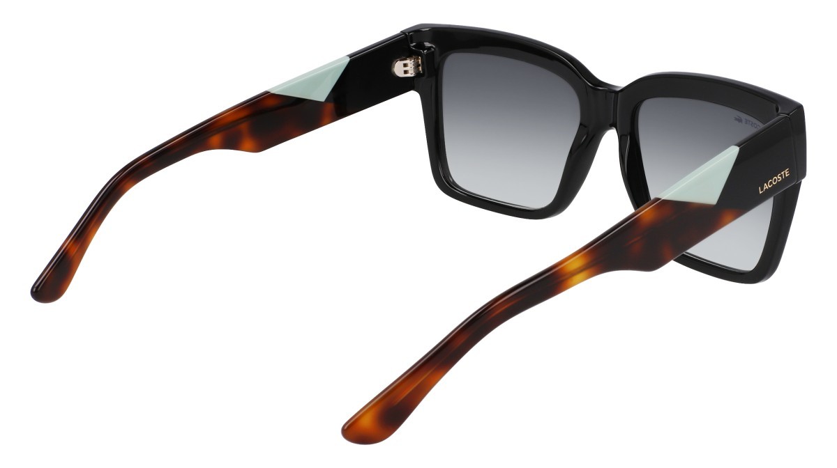 Sonnenbrillen Lacoste L6033S (001) farbe black form rechteckig gläser gradient green