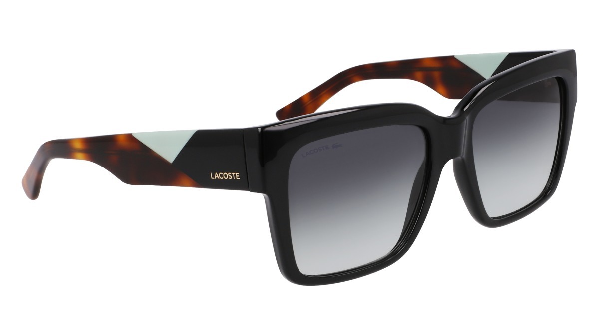 Sonnenbrillen Lacoste L6033S (001) farbe black form rechteckig gläser gradient green