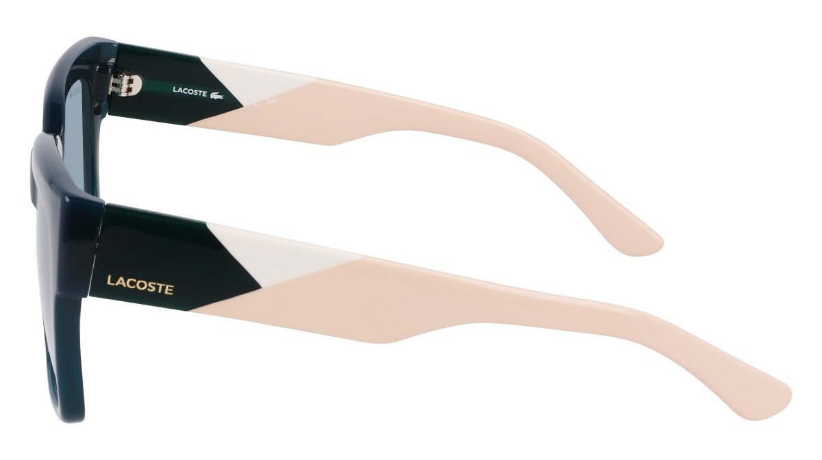 Sonnenbrillen Lacoste L6033S (664) farbe opaline green form rechteckig gläser gradient petrol/rose