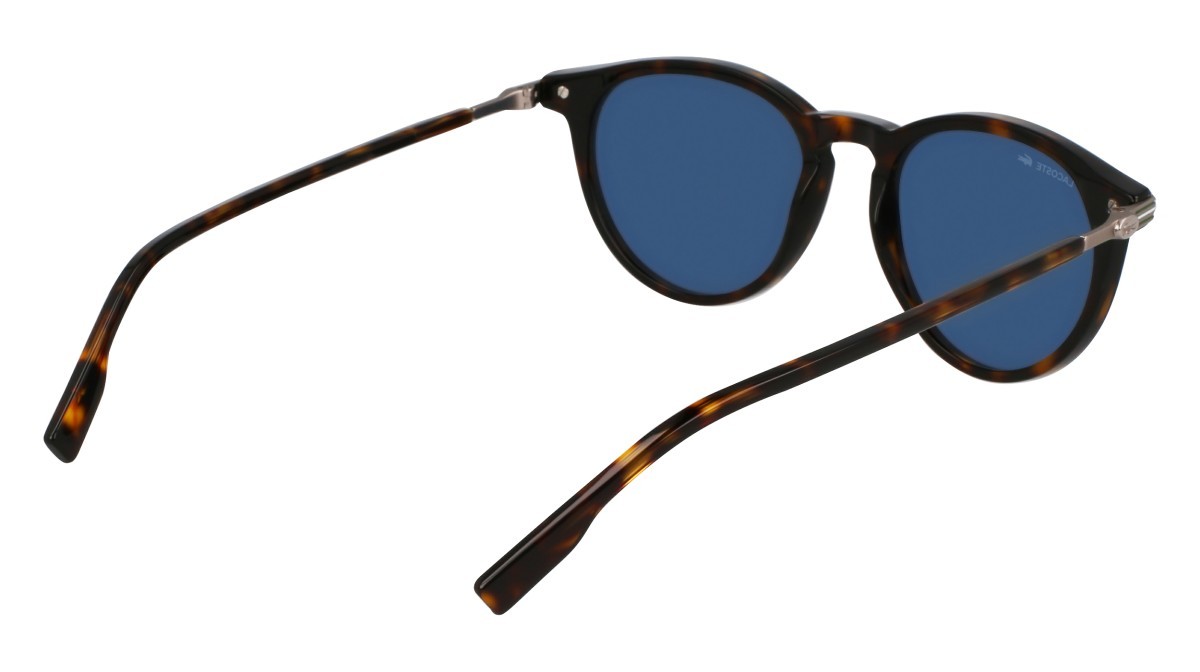 Sonnenbrillen Lacoste L6034S (214) farbe havana form rund gläser solid blue