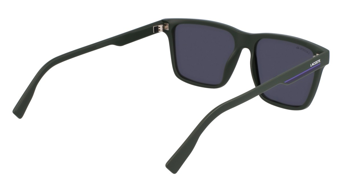 Sunglasses Lacoste L6039S (301) color matte green shape rectangle lenses grey