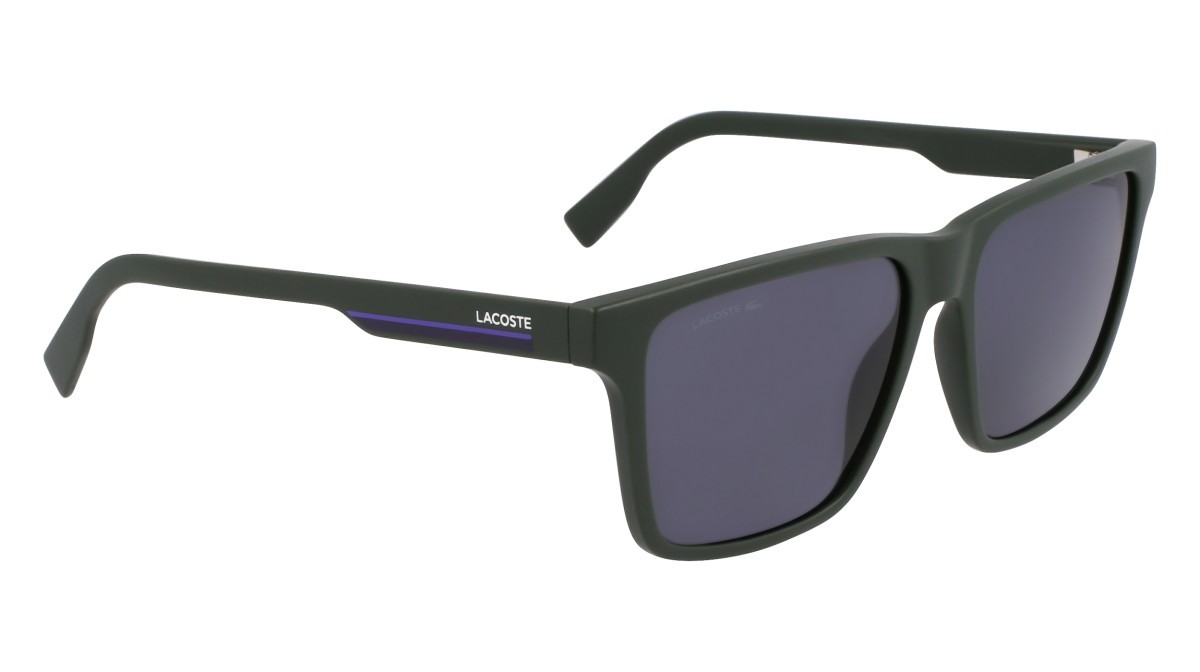 Sunglasses Lacoste L6039S (301) color matte green shape rectangle lenses grey