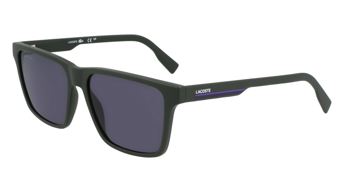 Sunglasses Lacoste L6039S N (301) color matte green shape rectangle 