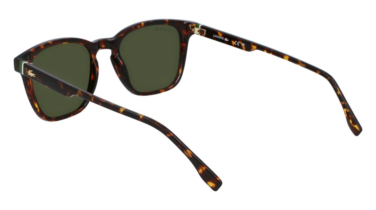 Sunglasses Lacoste L6040S (214) color havana shape rectangle lenses solid green