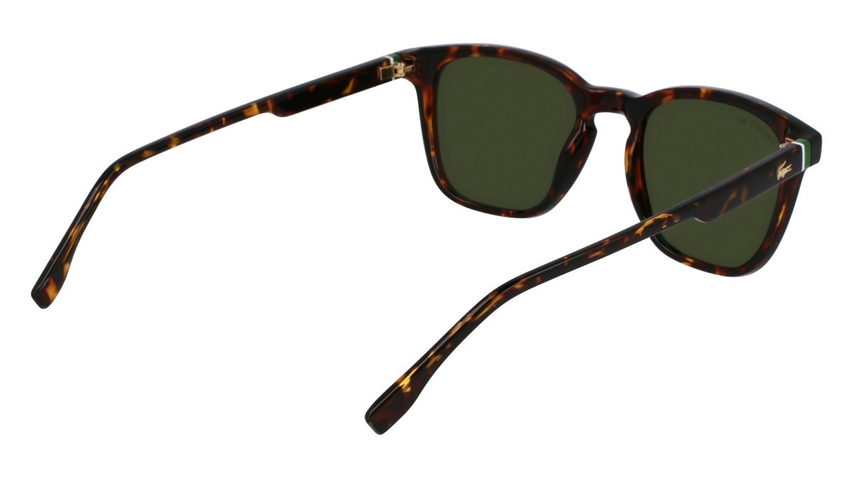 Sunglasses Lacoste L6040S (214) color havana shape rectangle lenses solid green