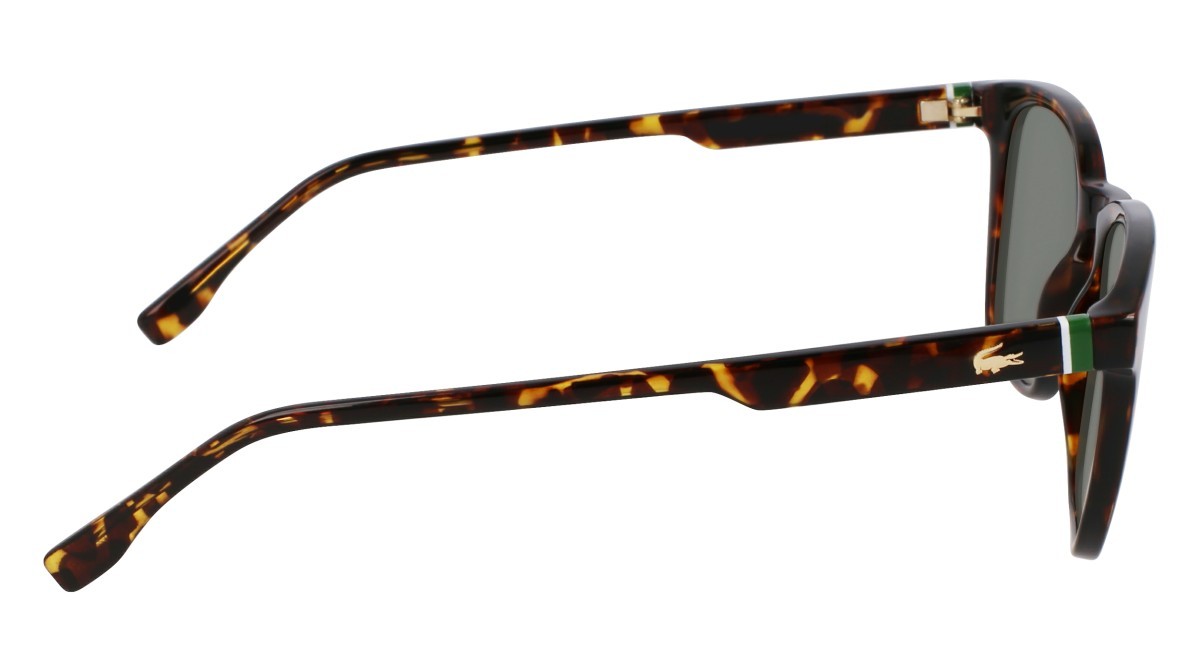 Sunglasses Lacoste L6040S (214) color havana shape rectangle lenses solid green