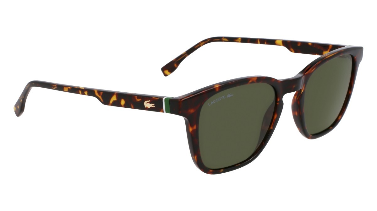 Sunglasses Lacoste L6040S (214) color havana shape rectangle lenses solid green