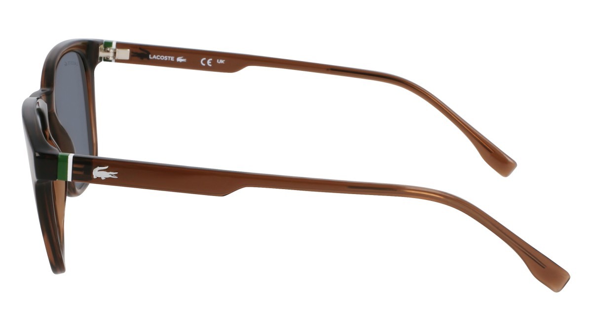 Sunglasses Lacoste L6040S N (210) color transparent brown shape rectangle 