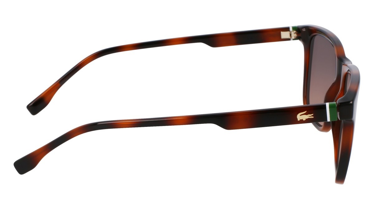 Sonnenbrillen Lacoste L6041S (214) farbe havana form rechteckig gläser gradient brown