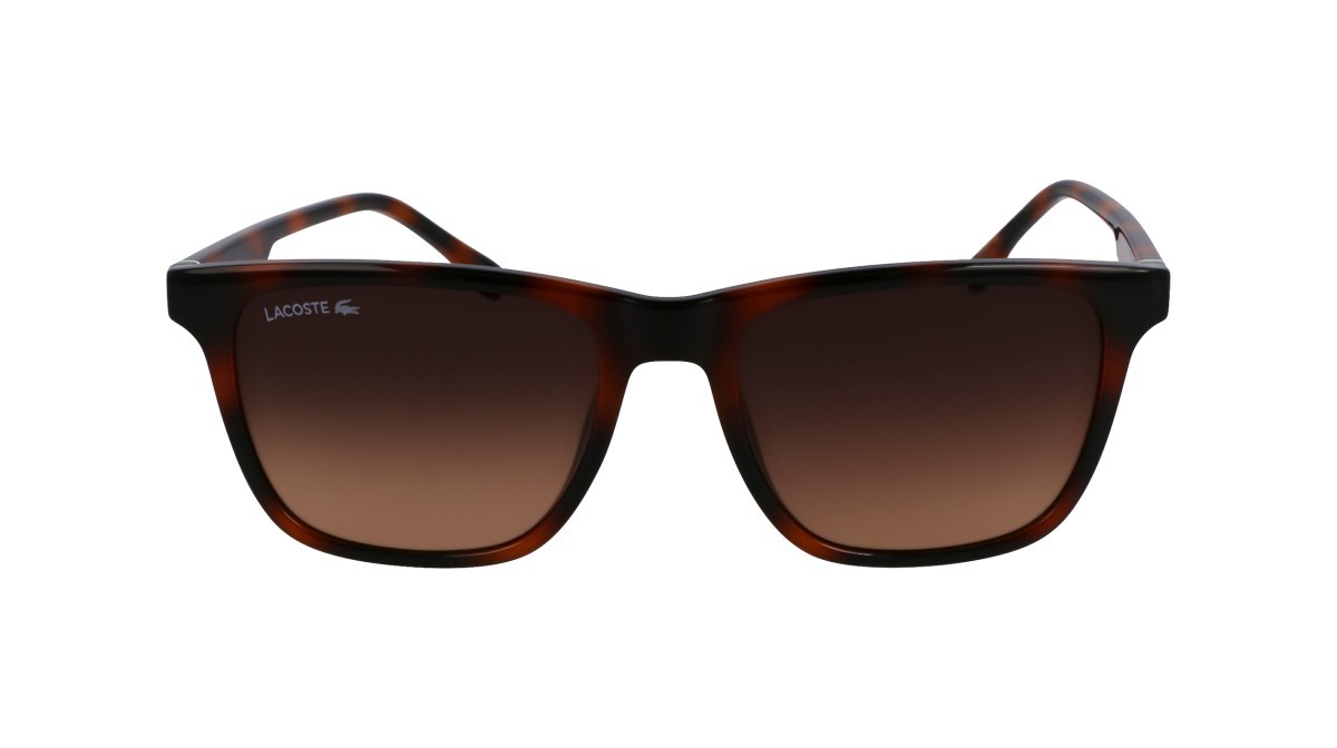 Sonnenbrillen Lacoste L6041S (214) farbe havana form rechteckig gläser gradient brown
