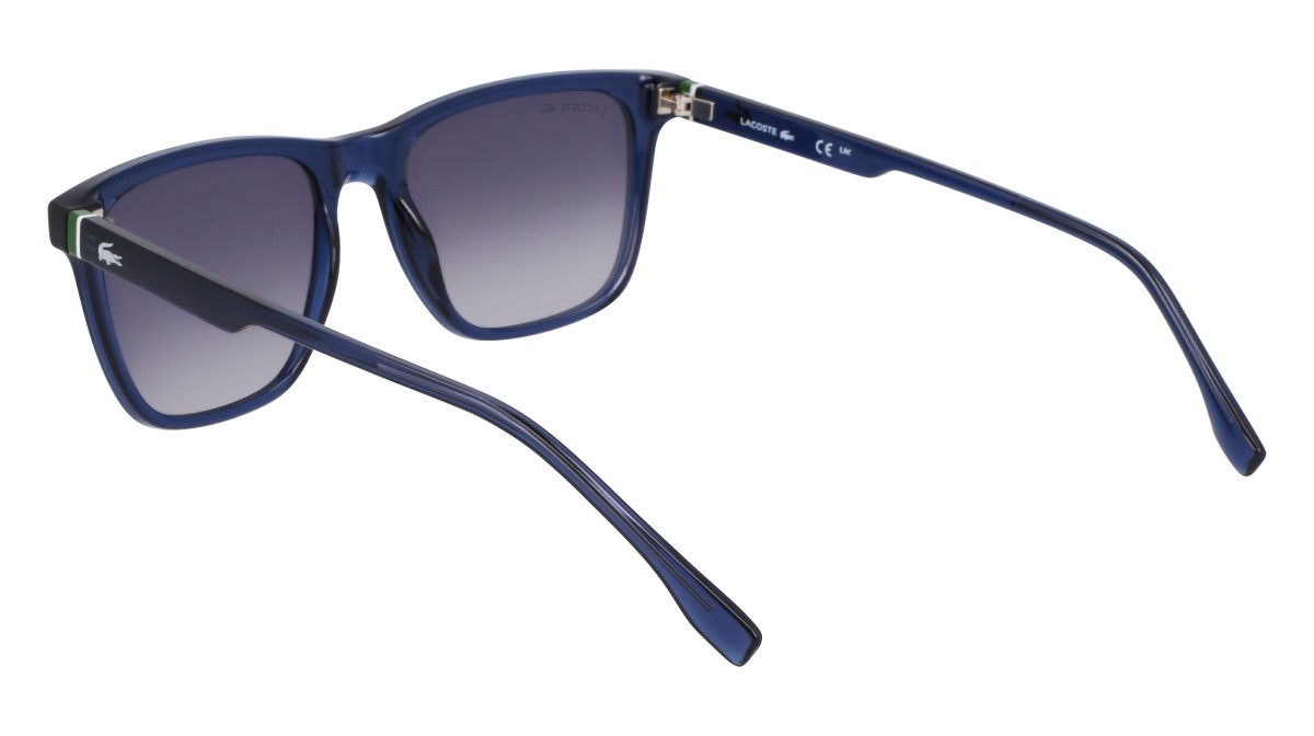 Sunglasses Lacoste L6041S N (410) color transparent blue shape rectangle 