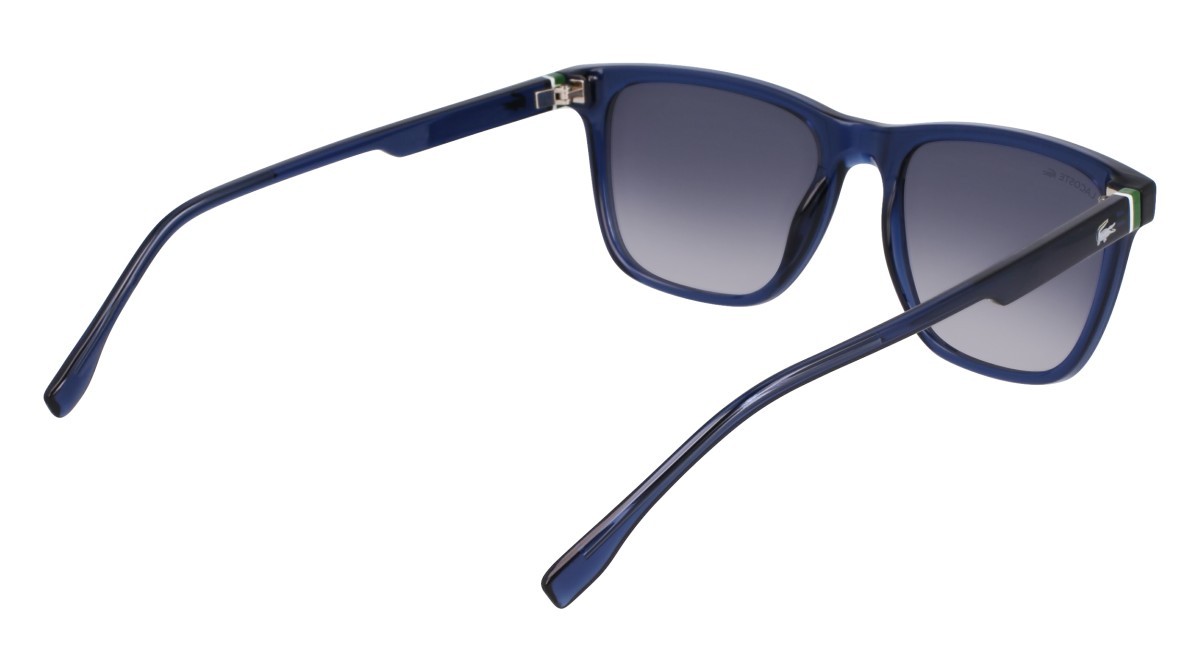 Sunglasses Lacoste L6041S N (410) color transparent blue shape rectangle 