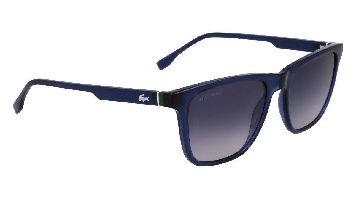 Sunglasses Lacoste L6041S N (410) color transparent blue shape rectangle 