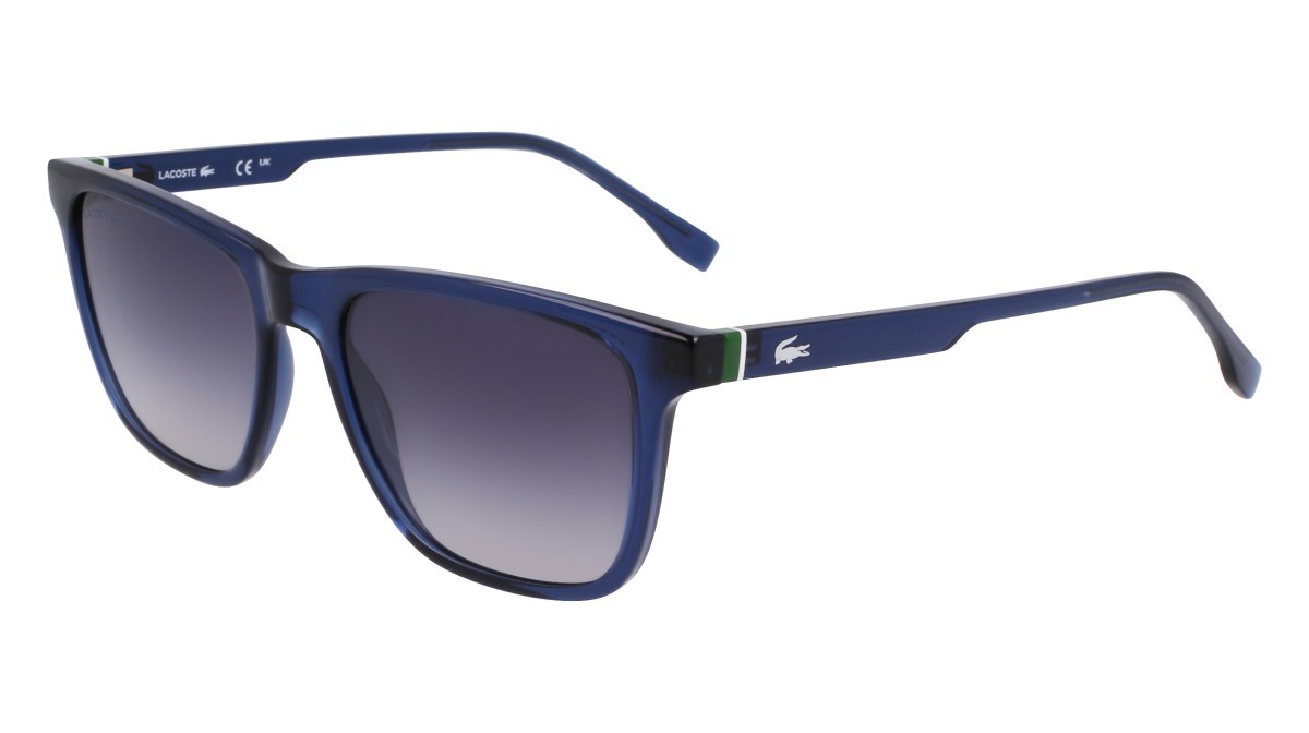 Sunglasses Lacoste L6041S N (410) color transparent blue shape rectangle 