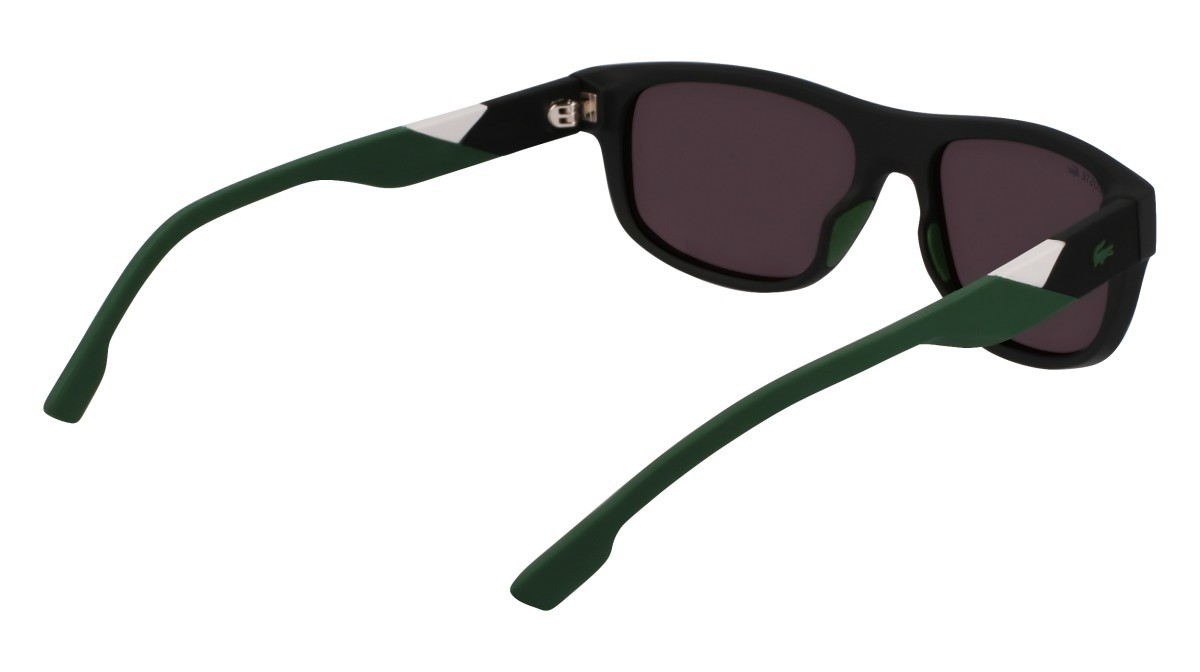 Sonnenbrillen Lacoste L6042S (002) farbe matte black/grey form rechteckig gläser solid grey