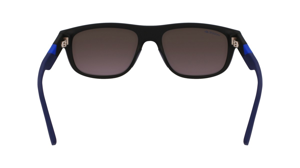 Sonnenbrillen Lacoste L6042S (004) farbe matte black/multicolor  mirror form rechteckig gläser solid grey full revo grad p/b/y