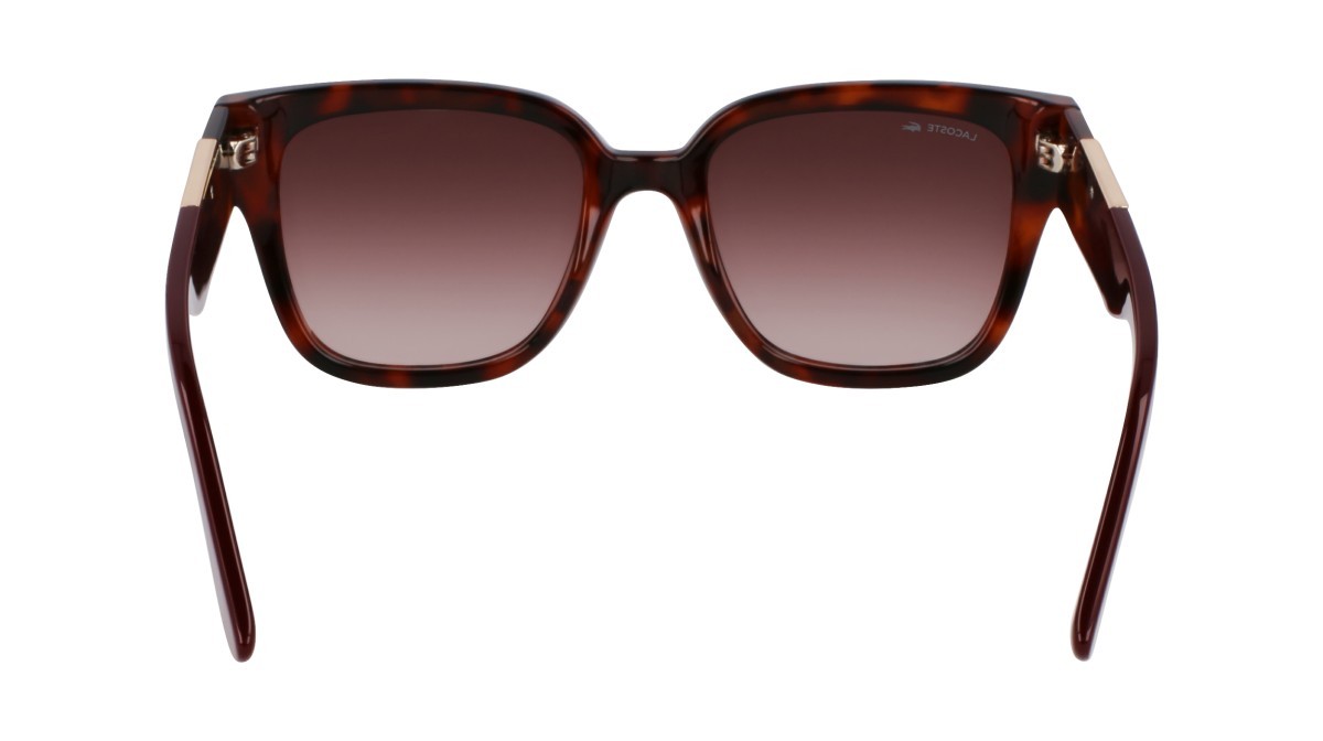 Sonnenbrillen Lacoste L6044S (214) farbe havana form quadratisch gläser gradient burgundy
