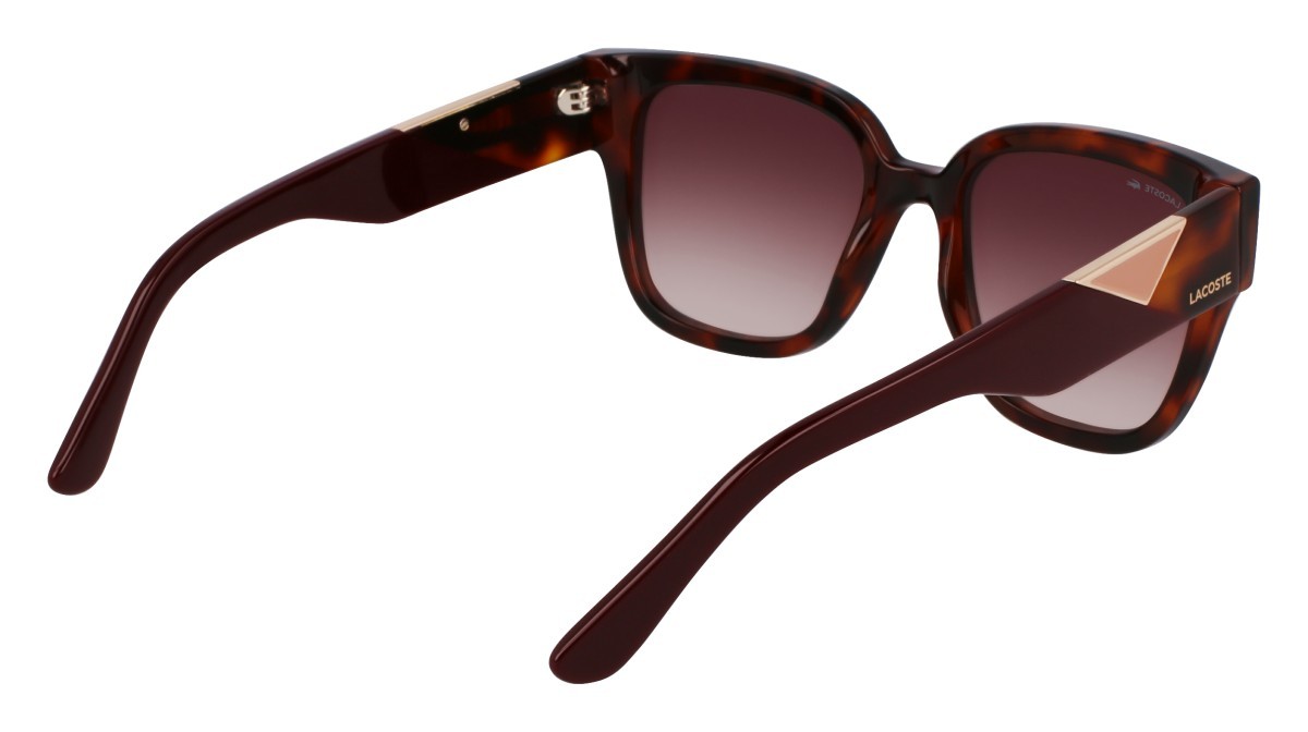 Sonnenbrillen Lacoste L6044S (214) farbe havana form quadratisch gläser gradient burgundy
