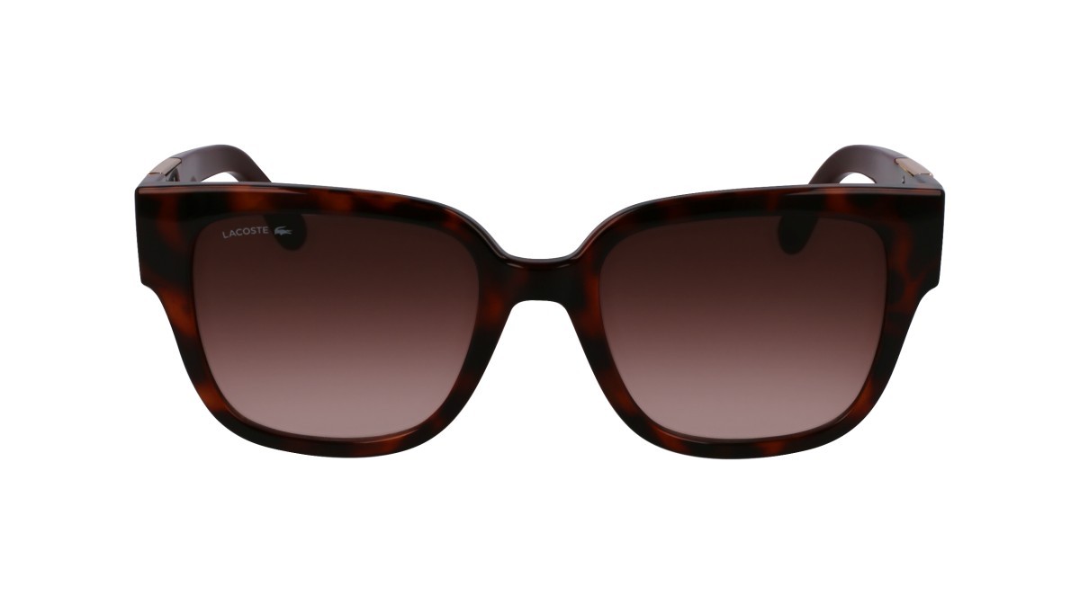 Sonnenbrillen Lacoste L6044S (214) farbe havana form quadratisch gläser gradient burgundy