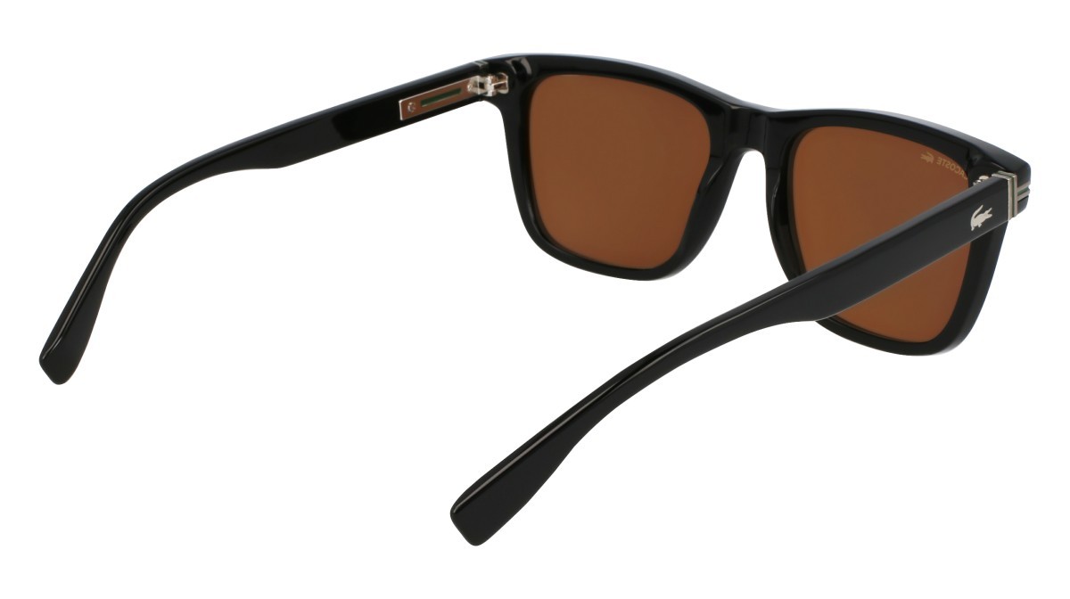 Sonnenbrillen Lacoste L6045S (001) farbe black form rechteckig gläser solid brown