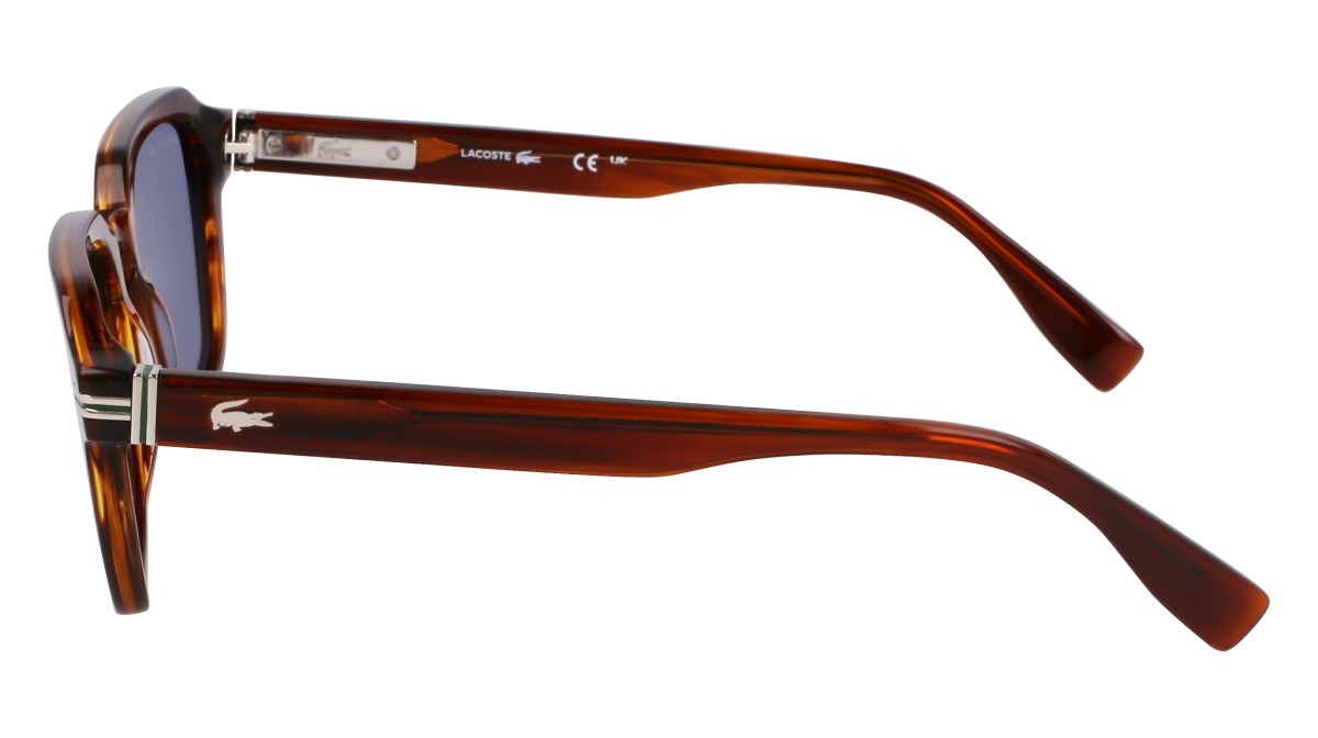 Sunglasses Lacoste L6046S N (210) color striped brown shape rectangle 