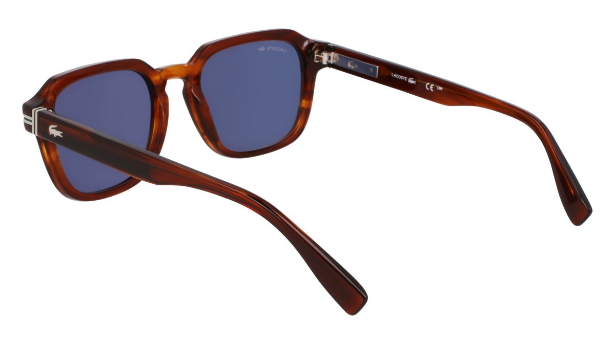 Sunglasses Lacoste L6046S N (210) color striped brown shape rectangle 