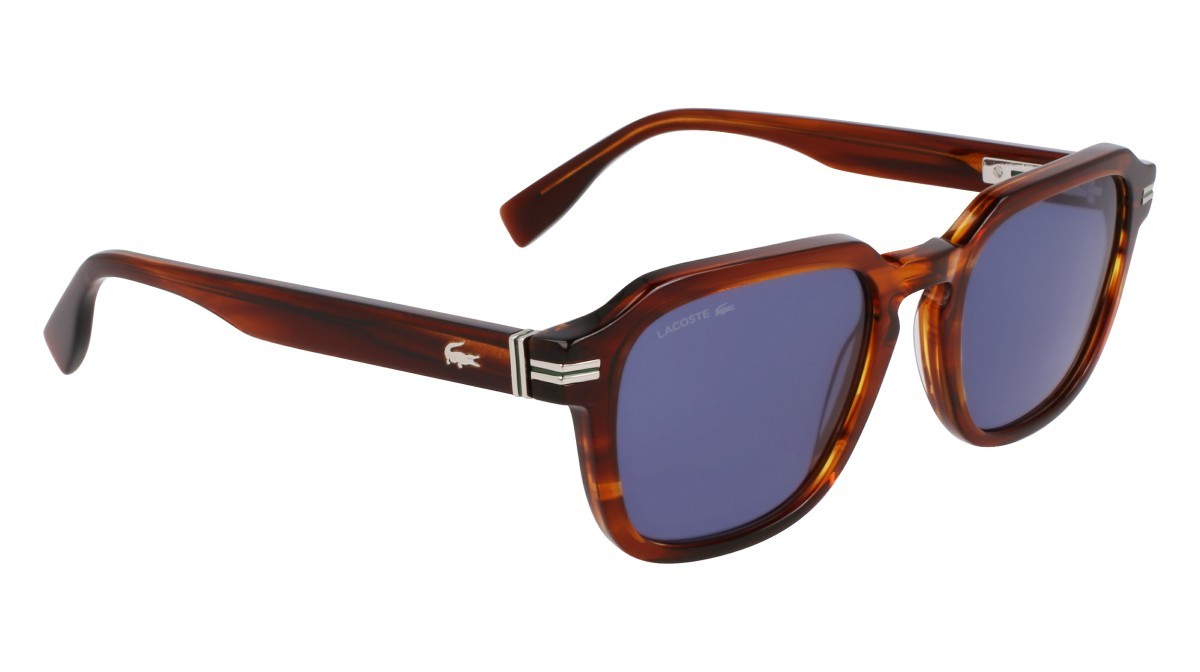 Sunglasses Lacoste L6046S N (210) color striped brown shape rectangle 
