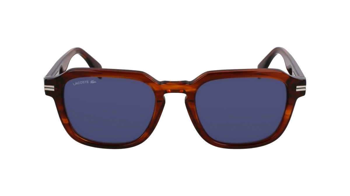 Sunglasses Lacoste L6046S N (210) color striped brown shape rectangle 