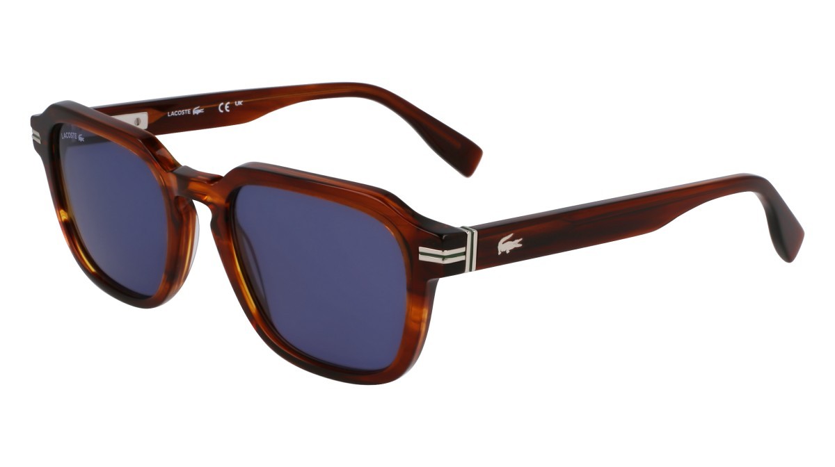 Sunglasses Lacoste L6046S N (210) color striped brown shape rectangle 