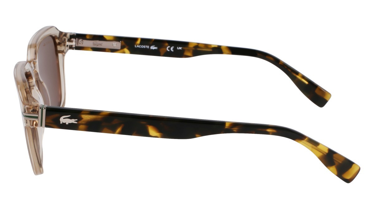 Sunglasses Lacoste L6046S N (264) color sand/havana shape rectangle 