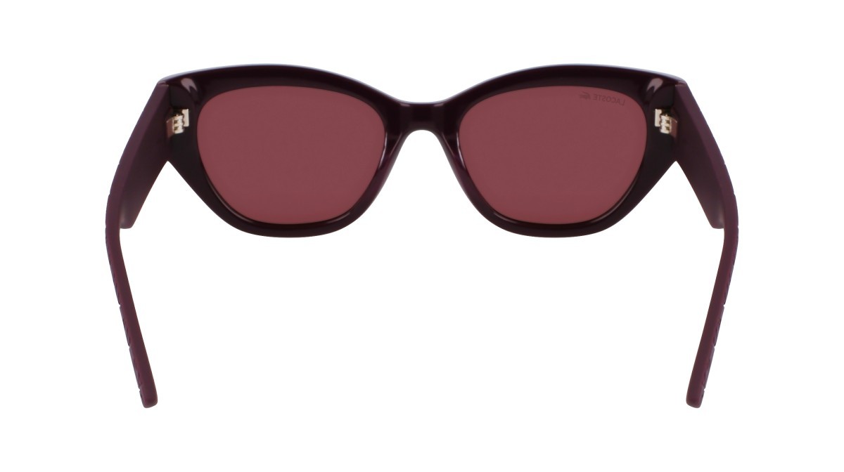 Sunglasses Lacoste L6047S (601) color burgundy shape rectangle lenses solid wine