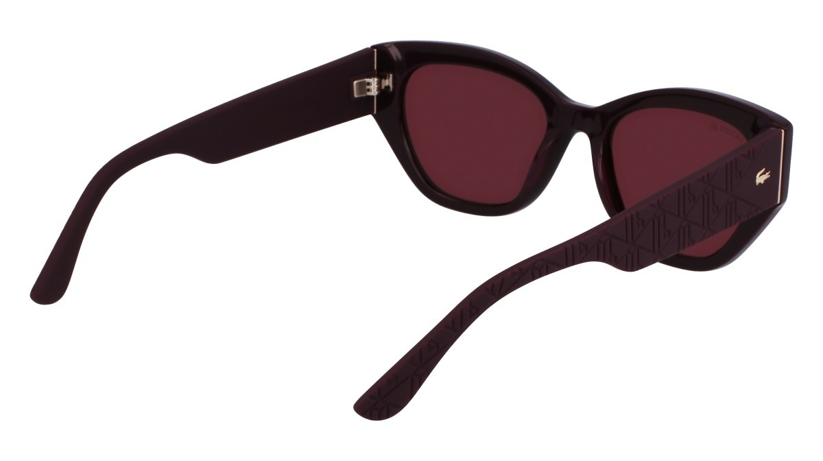 Sunglasses Lacoste L6047S (601) color burgundy shape rectangle lenses solid wine