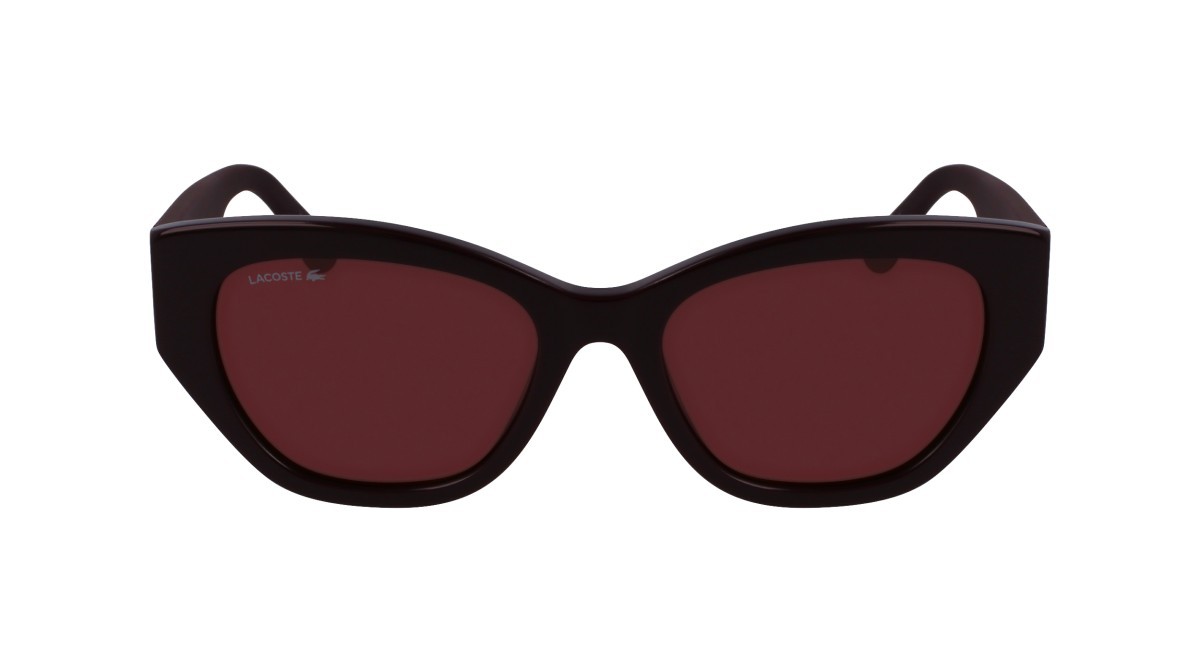 Sunglasses Lacoste L6047S (601) color burgundy shape rectangle lenses solid wine