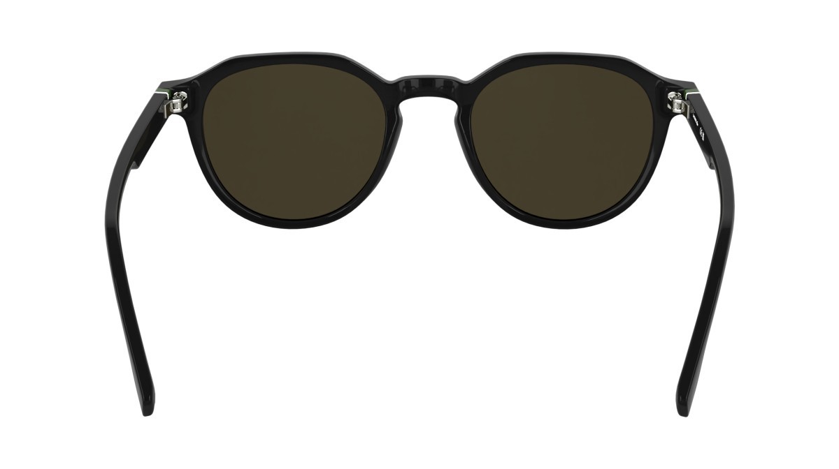 Sunglasses Lacoste L6052S (001) color black shape rectangle lenses solid brown