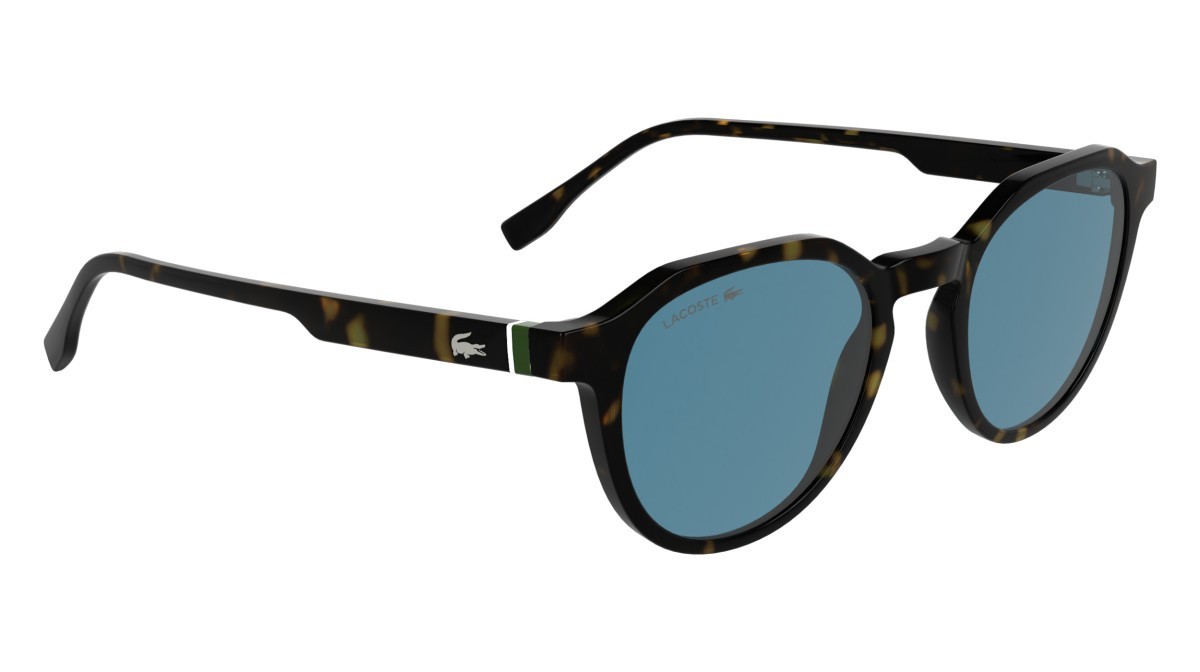 Sunglasses Lacoste L6052S (214) color havana shape rectangle lenses solid petrol