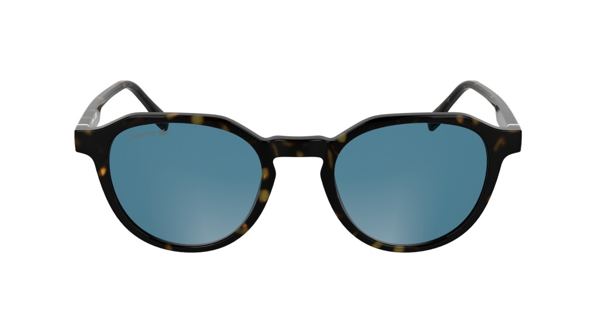 Sunglasses Lacoste L6052S (214) color havana shape rectangle lenses solid petrol