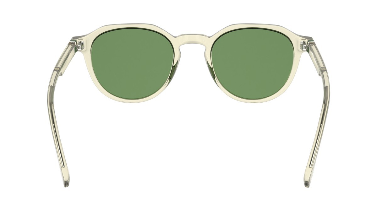 Sunglasses Lacoste L6052S (750) color transparent yellow shape rectangle lenses solid green
