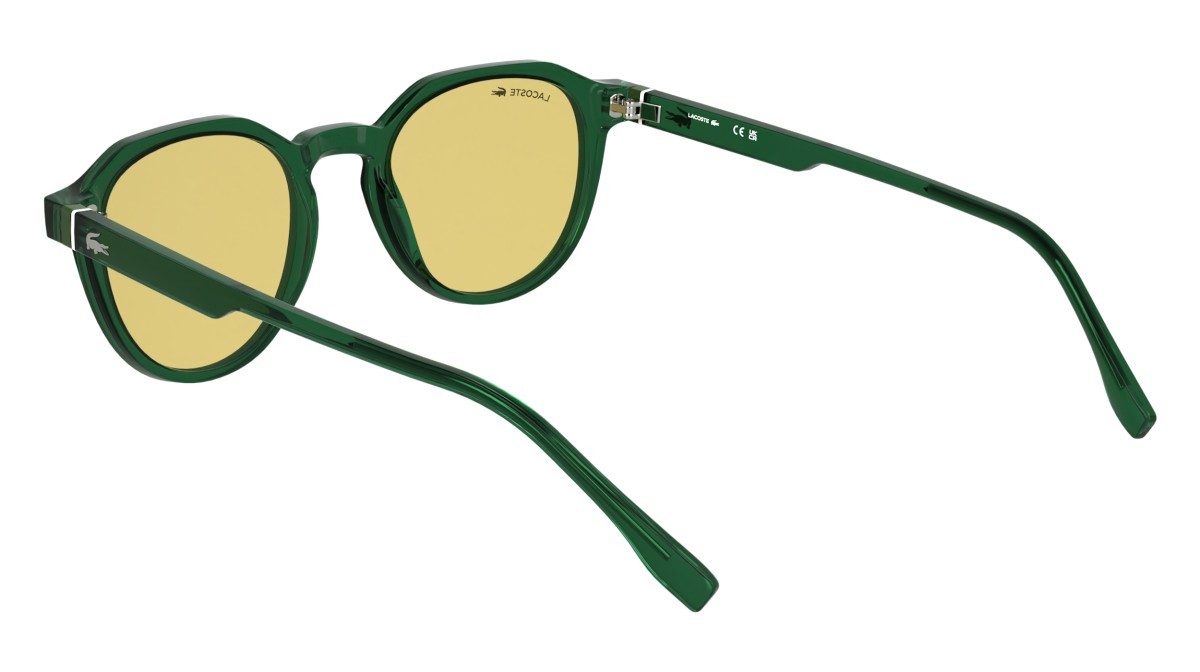 Sunglasses Lacoste L6052S N (301) color transparent green shape rectangle 