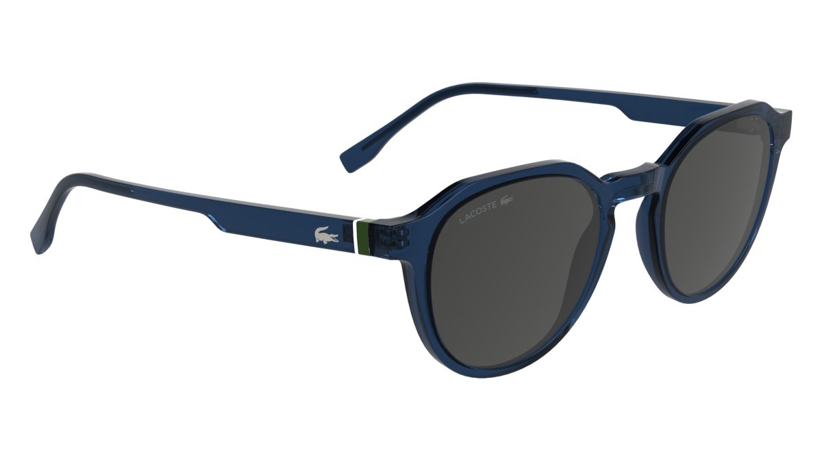 Sunglasses Lacoste L6052S N (410) color transparent blue shape rectangle 