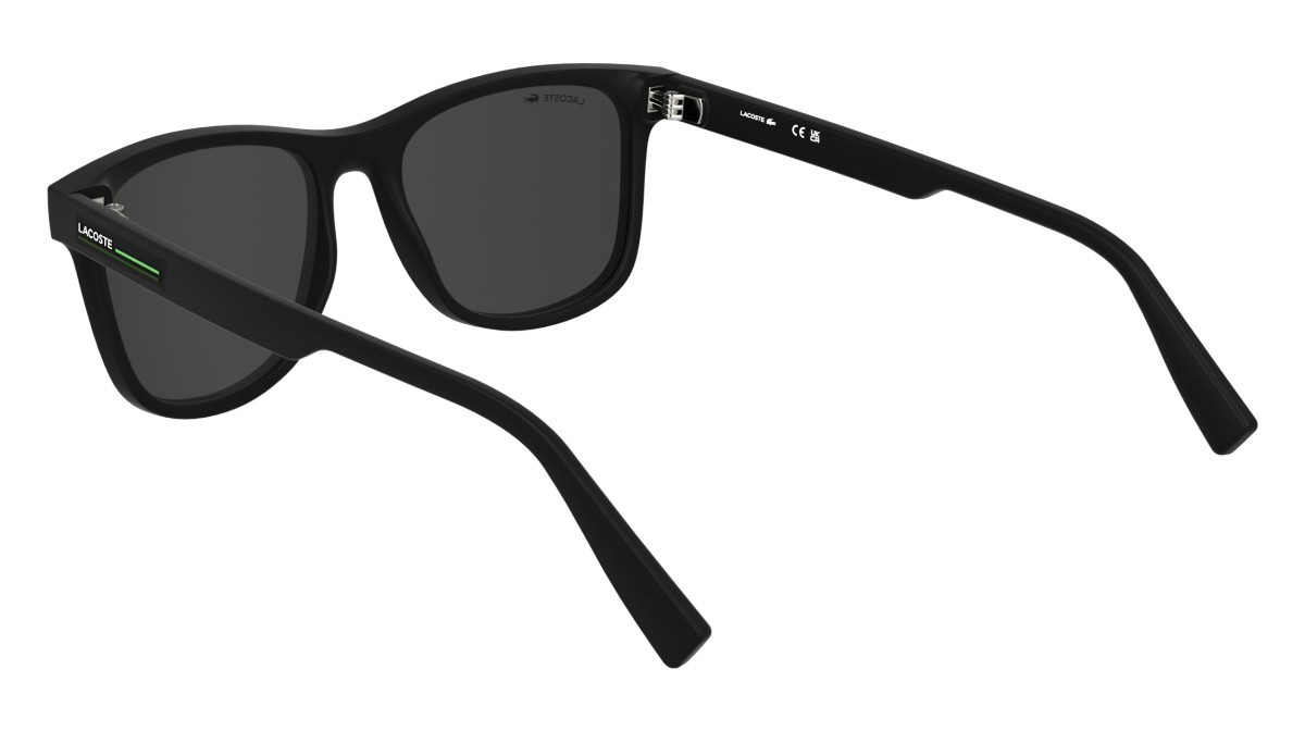 Occhiali da sole Lacoste L6054S (002) colore matte black forma rettangolare lenti solid grey