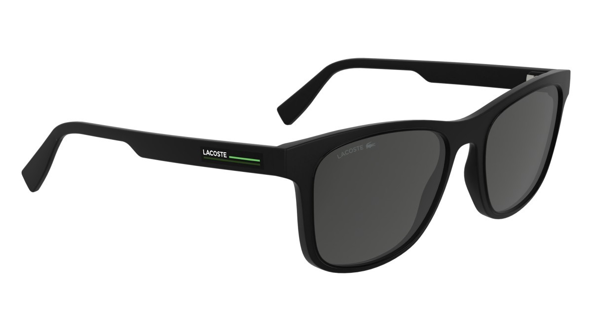 Occhiali da sole Lacoste L6054S (002) colore matte black forma rettangolare lenti solid grey