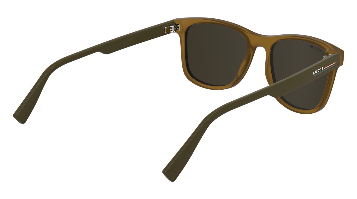 Sunglasses Lacoste L6054S (210) color transparent brown shape rectangle lenses solid brown